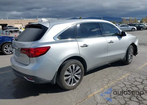 2014 Acura Mdx Technology Package из США, поврежденный, VIN 5FRYD3H43EB013882